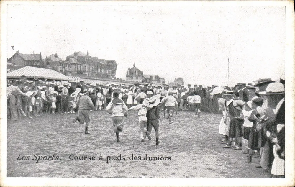 Lauf der Juniors — Die Sportarten. — Verlag: Auf der Karte gedruckt: Émile Pâcaud & Cie, Paris. - Vorderseite