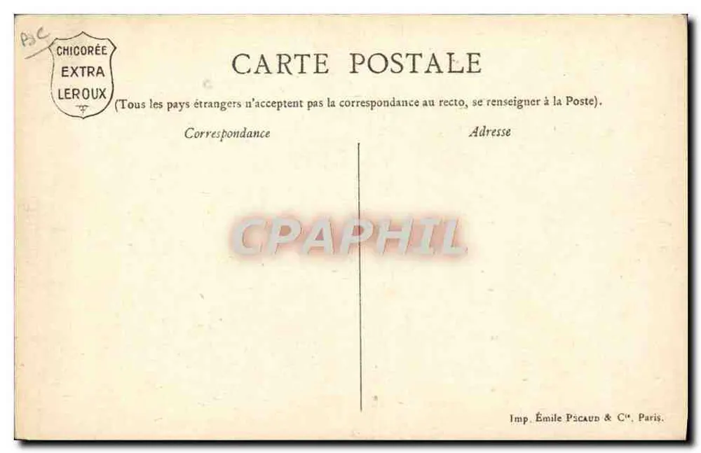 Lauf der Juniors — Die Sportarten. — Verlag: Auf der Karte gedruckt: Émile Pâcaud & Cie, Paris. - Rückseite