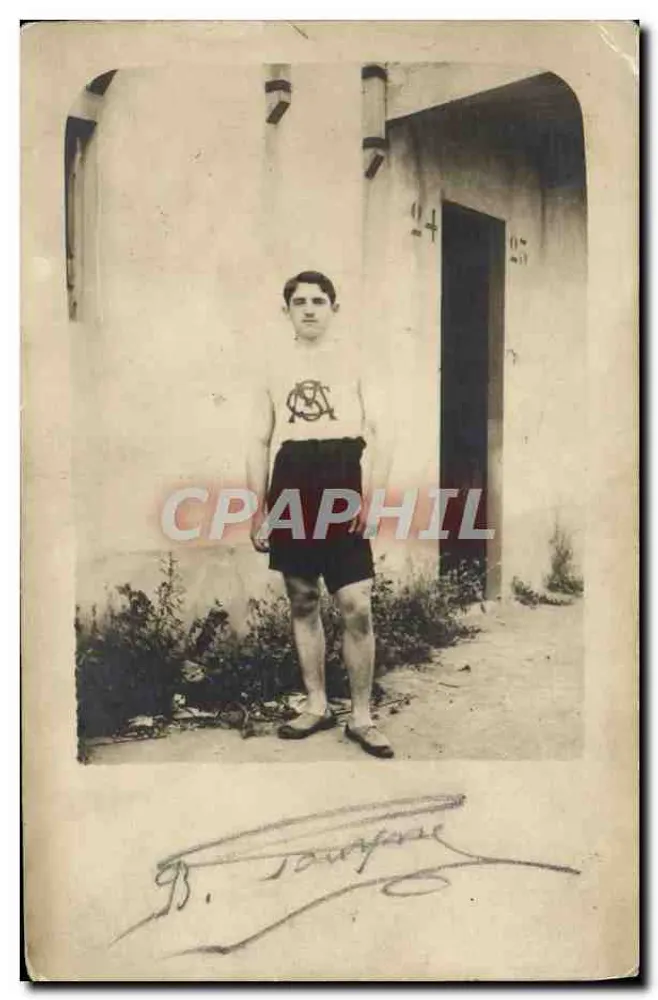 Jovem homem em traje esportivo — Anarquista — Cartão postal anônimo - Frente