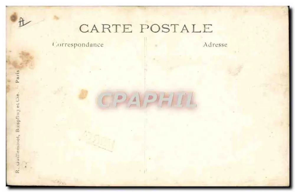 Fußballrennen — Athlet n° 50 — R. Guillaume, Brasplin et Cie, Paris - Rückseite