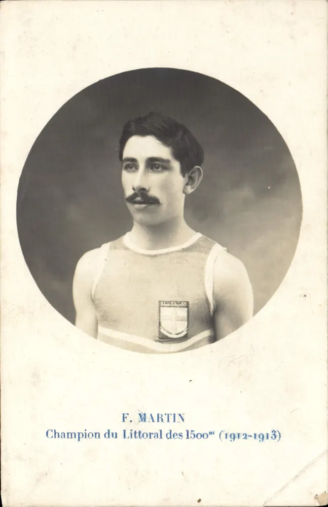 F. MARTIN — Champion du Littoral des 1500m (1912-1913) — éditeur non visible - Vorderseite