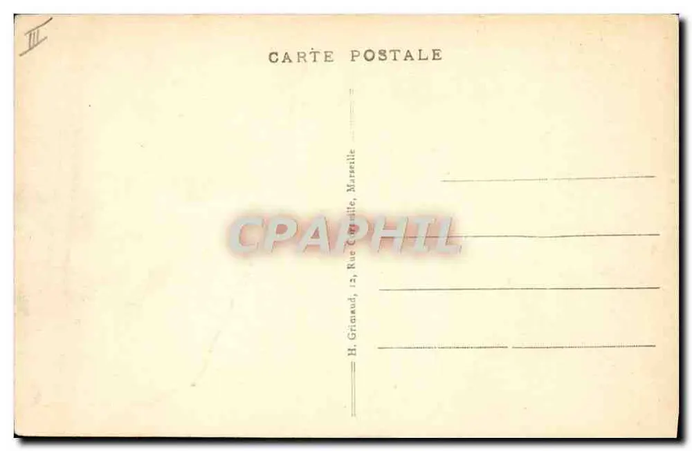 S/S CHARLES ROUX — Cie Générale Transatlantique — H. Grimaud, 15, Rue Grimaud, Marseille - Rückseite
