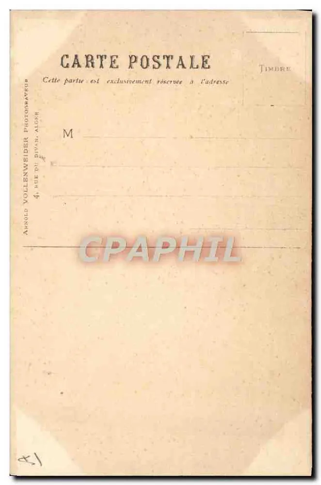 Dampfschiff Maréchal Bugeaud — Compagnie Générale Transatlantique — Verleger Arnold Vollenweider - Rückseite