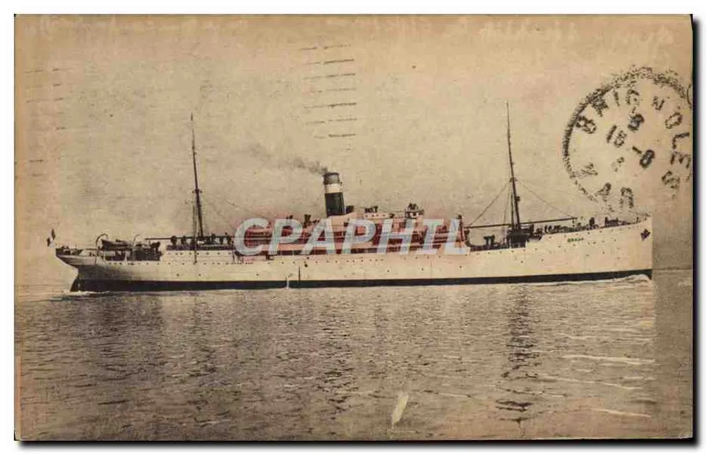 S.S. BRAGA — Navio de linha — Linha Fabre - Frente