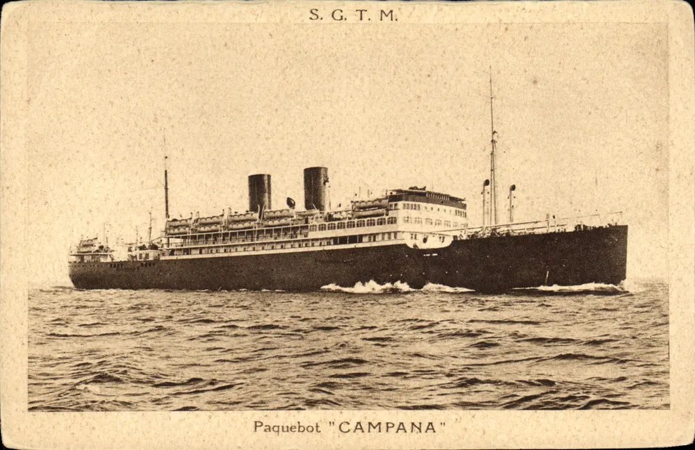 배 "Campana" — S.G.T.M. — Société Générale de Transports Maritimes - 앞면