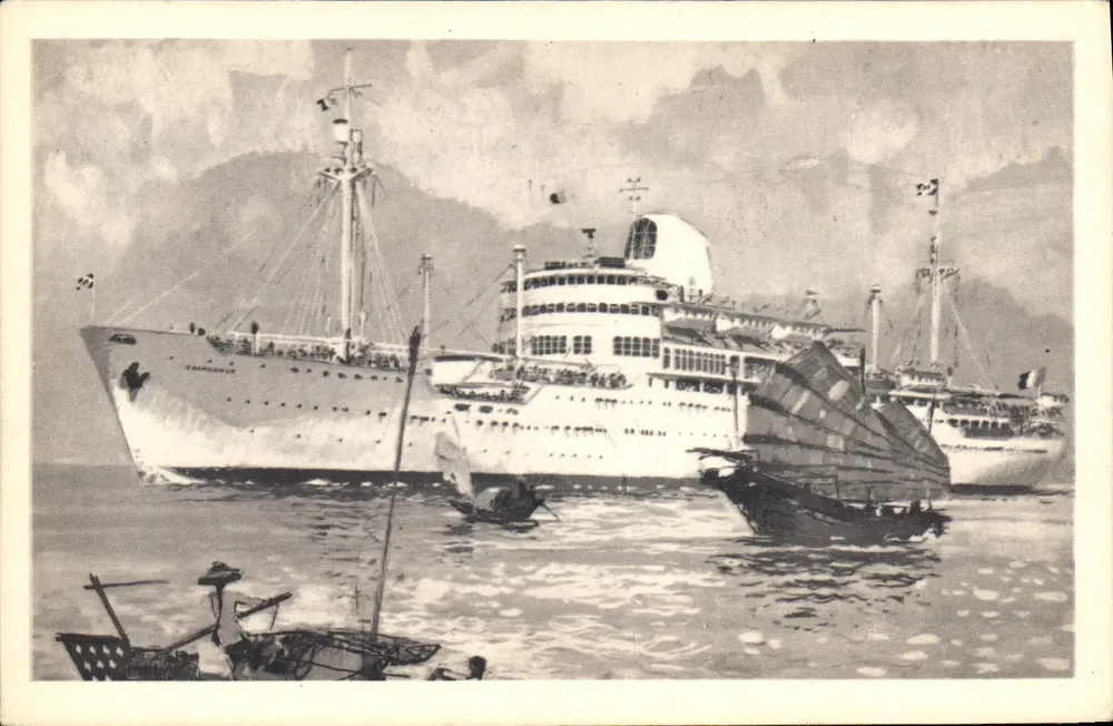 Frachtkreuzer Cambodge — Compagnie des Messageries Maritimes — Alpée et Cie, Paris - Vorderseite
