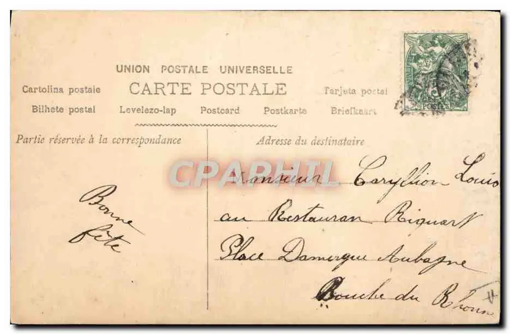Porträt eines Mannes — Louis — Verlag S. Nr. 1786 - Rückseite