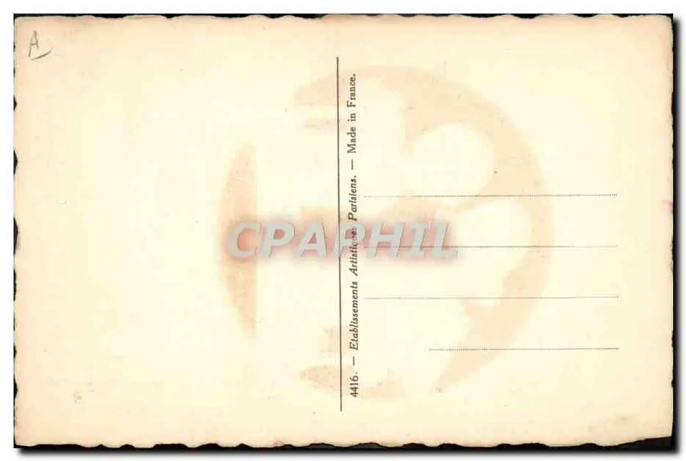 Zwei Kinder auf einer Bank — Illustration — Éd. Artisans Parisiens, n° 4416 - Rückseite