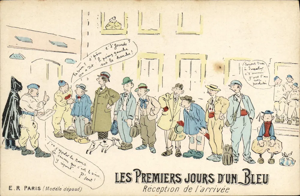 Die ersten Tage eines Neulings — Empfang der Ankunft — E.R. Paris (Modell angemeldet) - Vorderseite