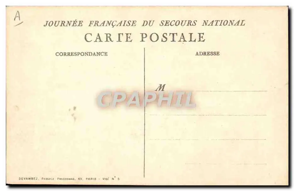 Sessão de socorro — Dia Francês do Socorro Nacional — Devambéz, Paris - Verso