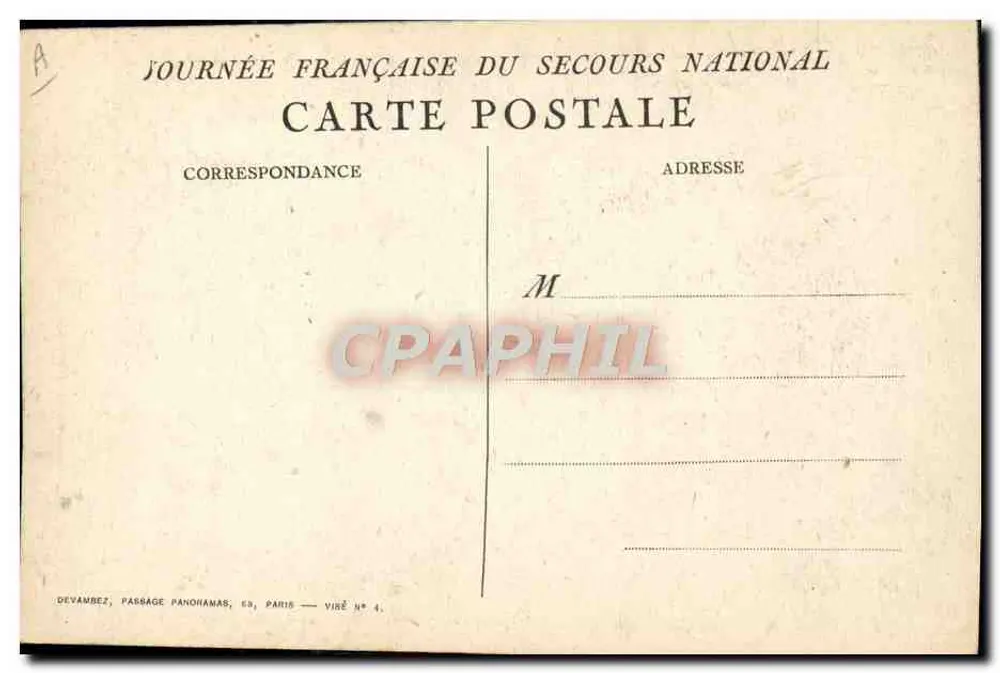 Lion et coq — scène de combat avec aigle et ours — Surand 1918 - Rückseite