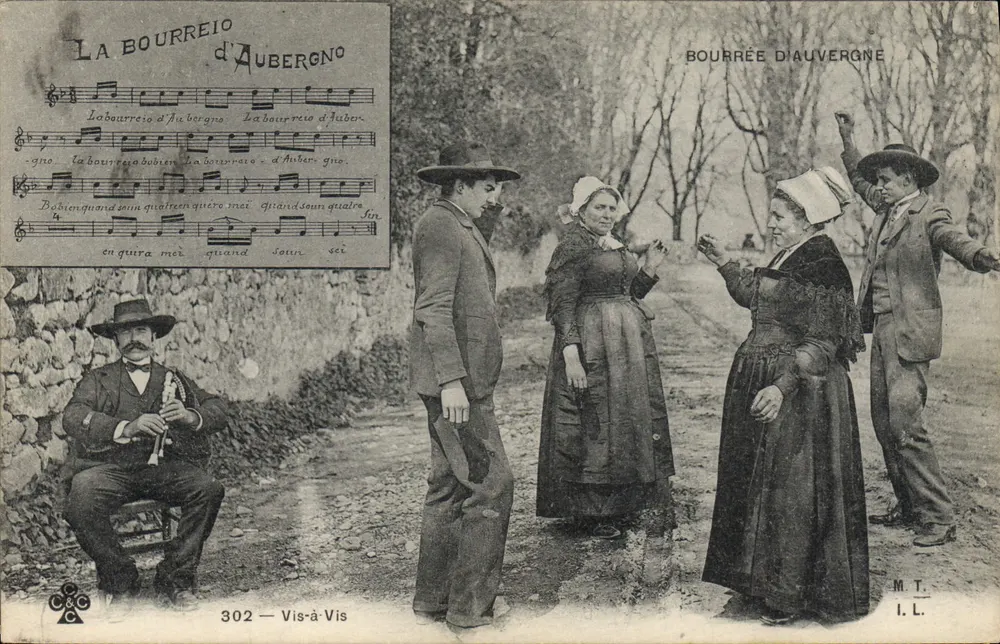 Bourrée da Auvergne — cena de dança e música — Vis-à-Vis, n° 302 - Frente