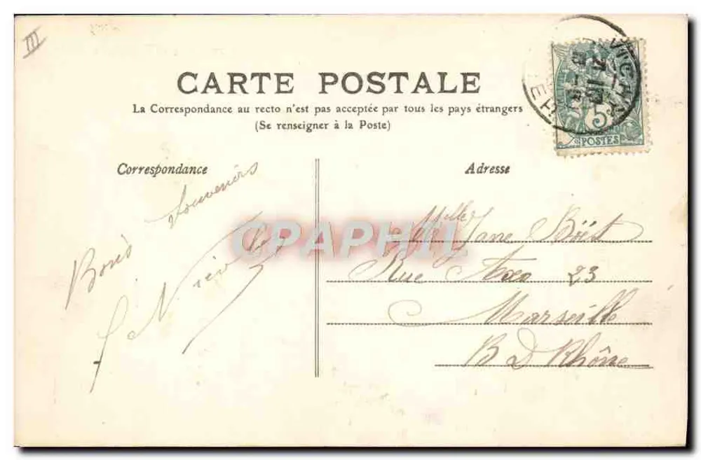 Bourrée da Auvergne — cena de dança e música — Vis-à-Vis, n° 302 - Verso
