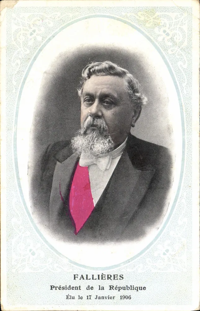 Fallières Presidente da República — Eleito em 17 de Janeiro de 1906 — Editor Desconhecido - Frente