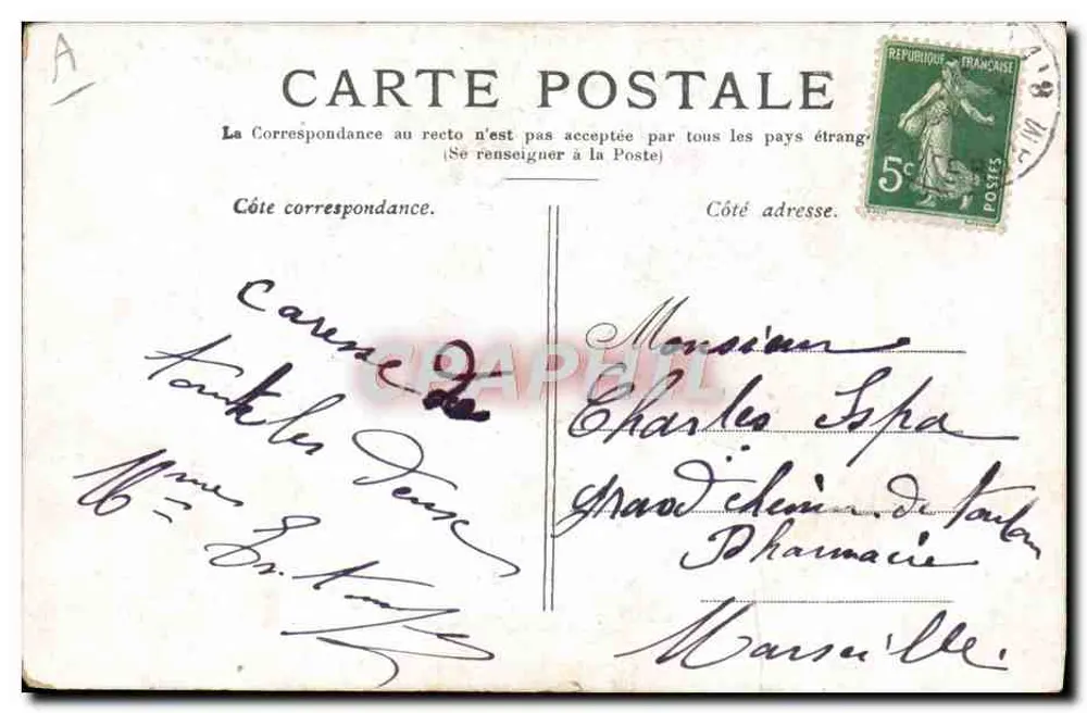 Raymond Poincaré — Präsident der Französischen Republik — H. Manuel Prot - Rückseite