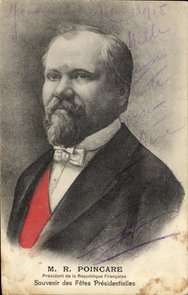 M. R. Poincaré — Präsident der Französischen Republik — Erinnerung an die Präsidentenfeierlichkeiten - Vorderseite