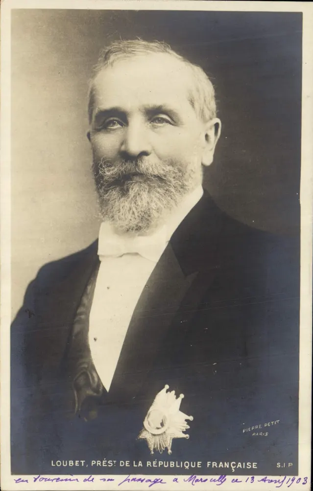 Loubet, Präsident der Französischen Republik — in Marseille am 13. April 1903 — Pierre Petit, Paris, S.I.P. - Vorderseite