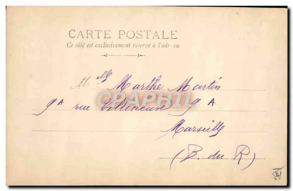 Loubet, Präsident der Französischen Republik — in Marseille am 13. April 1903 — Pierre Petit, Paris, S.I.P. - Rückseite