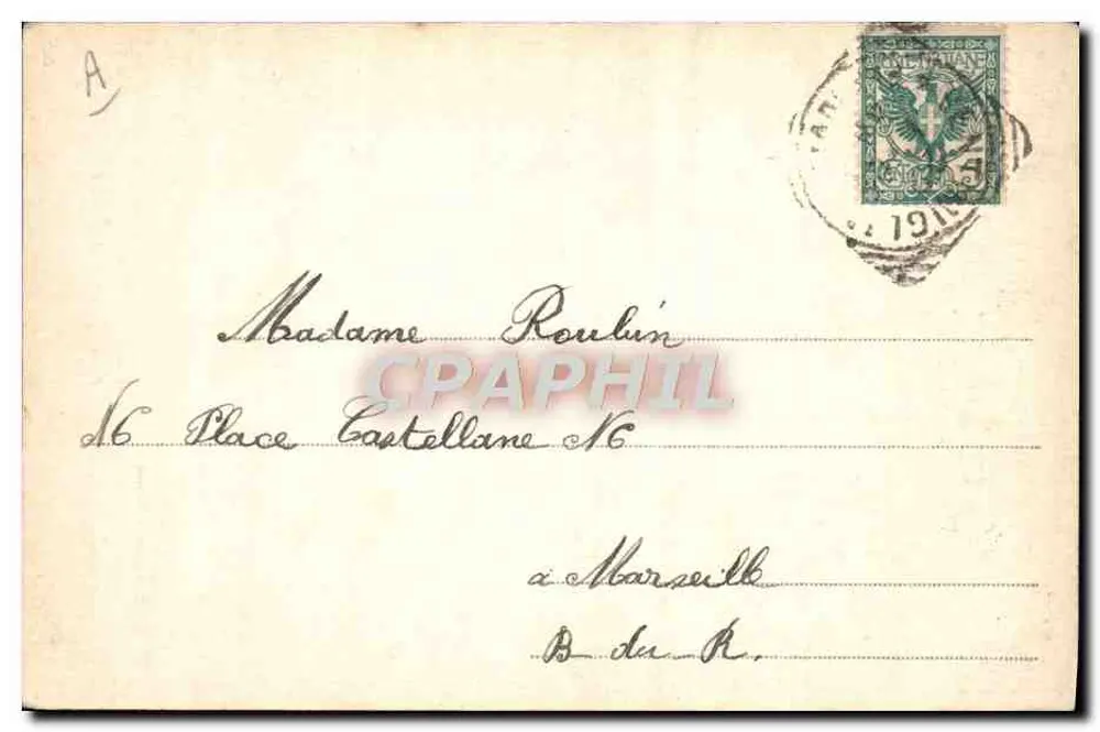 O rei e a rainha da Itália — retrato oficial — Alterocca - Terni, n° 3841 - Verso