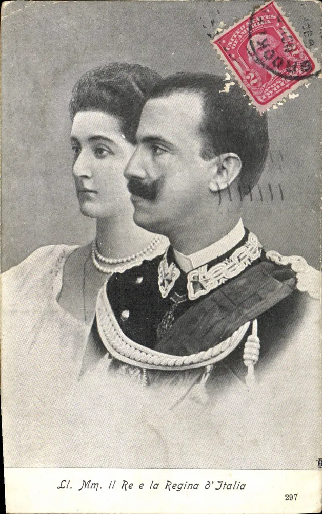O Rei e a Rainha da Itália — retrato oficial — editor desconhecido, n° 297 - Frente