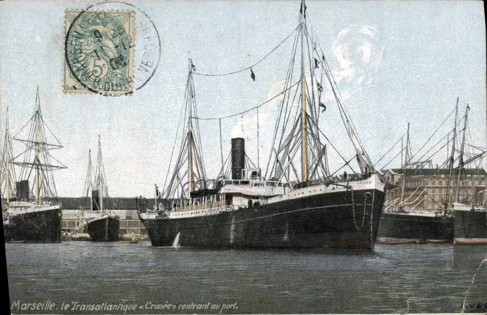 Marseille. Der Transatlantische Frachter « Crimée » kehrt in den Hafen zurück — Verlag L.V. & Cie, Nr. V.88 - Vorderseite