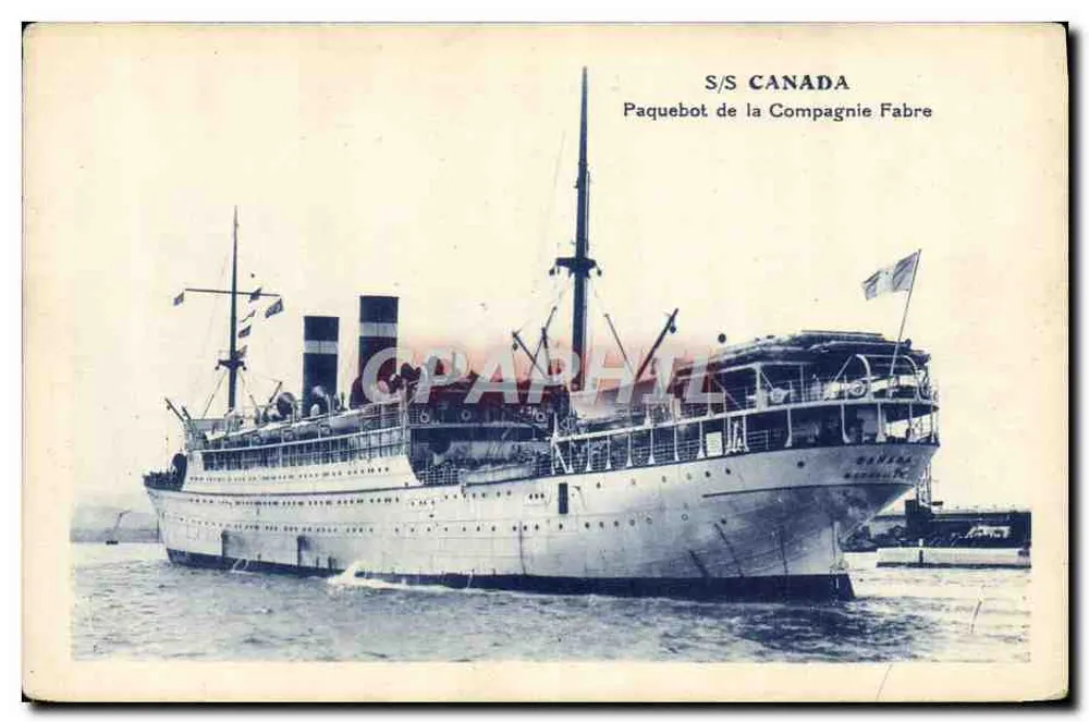 S/S CANADA — Dampfer der Fabre-Gesellschaft — Verleger - Vorderseite