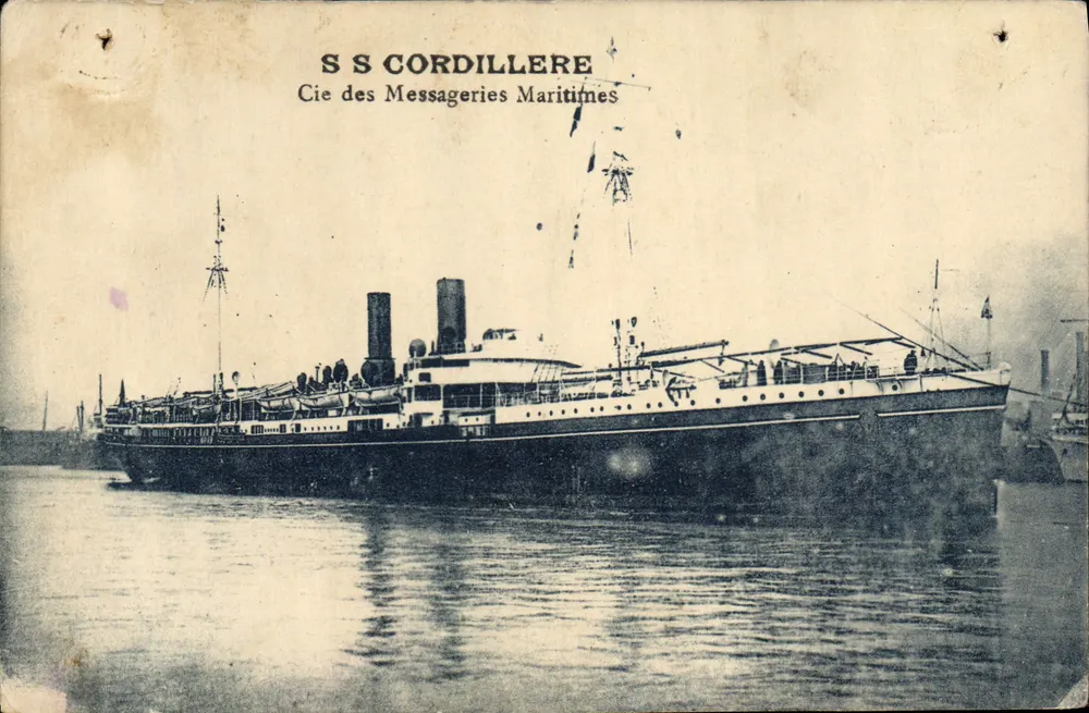 S S CORDILLERE — Cie des Messageries Maritimes — Verlag nicht sichtbar - Vorderseite