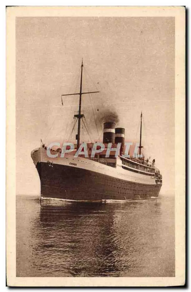 Navio de passageiros Canada — Compagnie Générale de Navigation, Cyp. Fabre - Frente