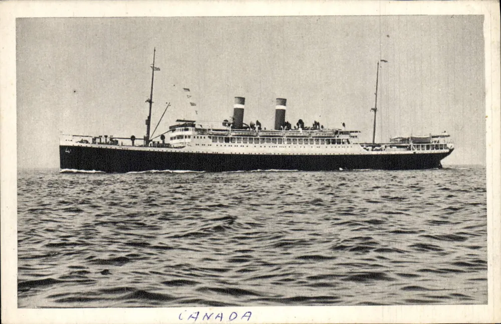 O navio de passageiros Canada — editor C. Fabre, n° III - Frente