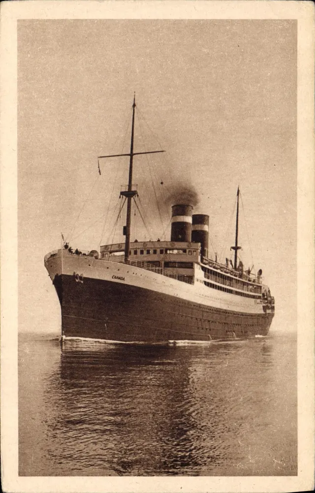 Paquebot « Canada » — vue de face en mer — éditeur CYP. FABRE - Frente