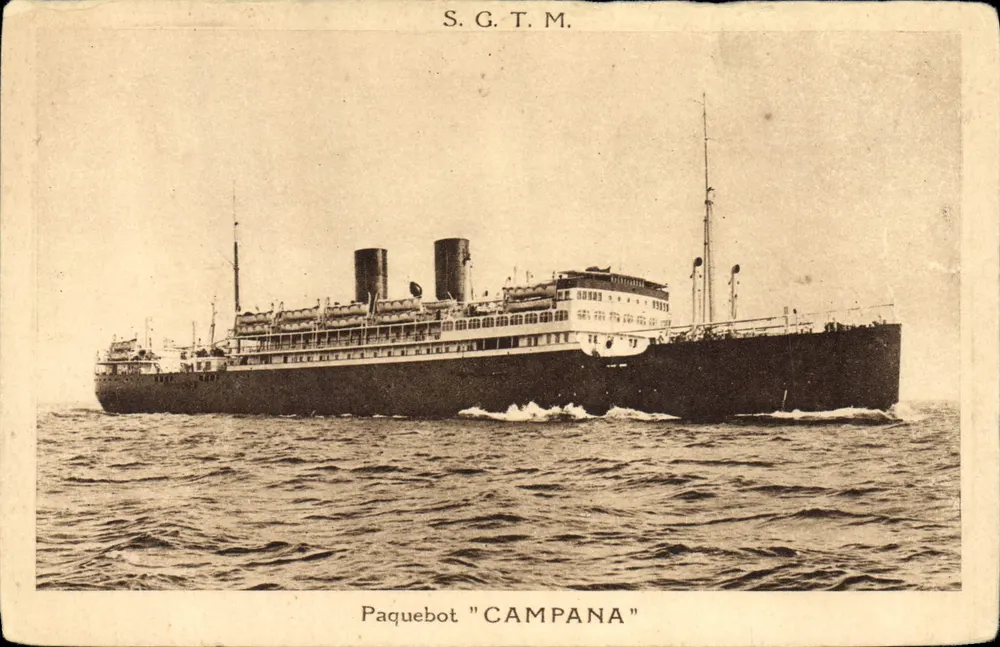 Dampfschiff "CAMPANA" — S.G.T.M. — Gesellschaft für Seetransporte - Vorderseite