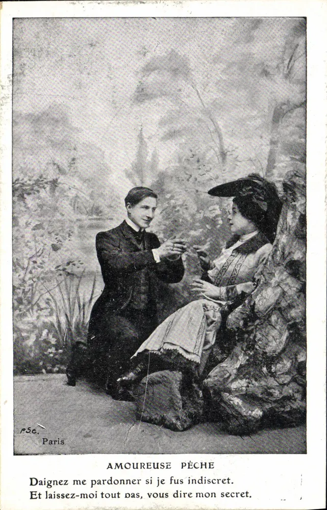 Liebesfang — Szene eines Heiratsantrags — J.C. Paris - Vorderseite