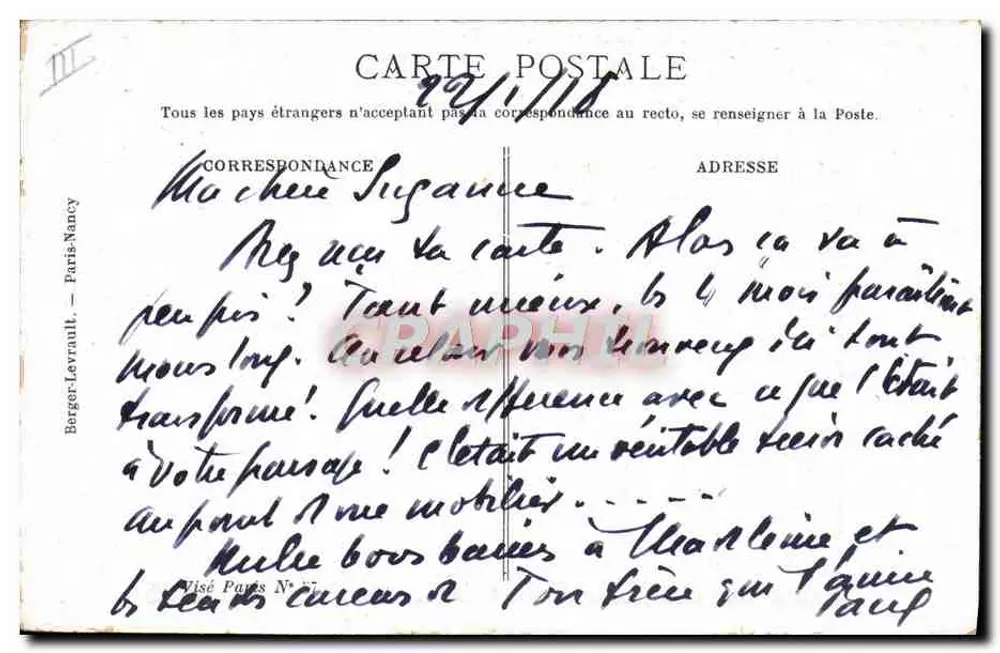 Der Oise, der seine erprobten Kinder unterstützt — Tag des Oise (Gedenkblatt) — 1914-1918 — M. Gréber - Rückseite