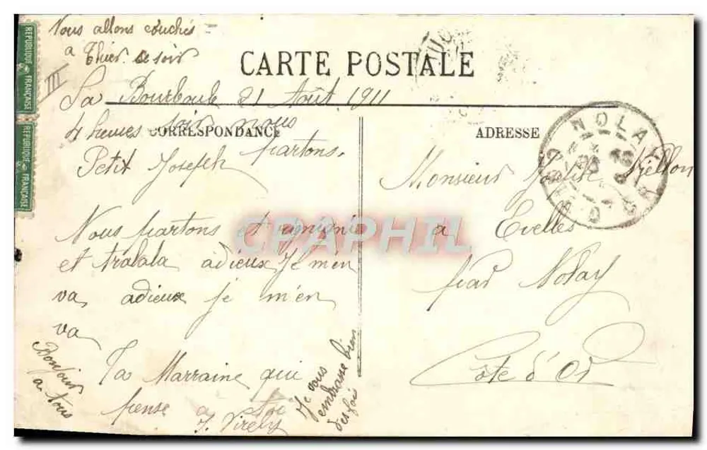 La Bourrée — Typy z Auvergne — L.I. — n°19 - Rewers