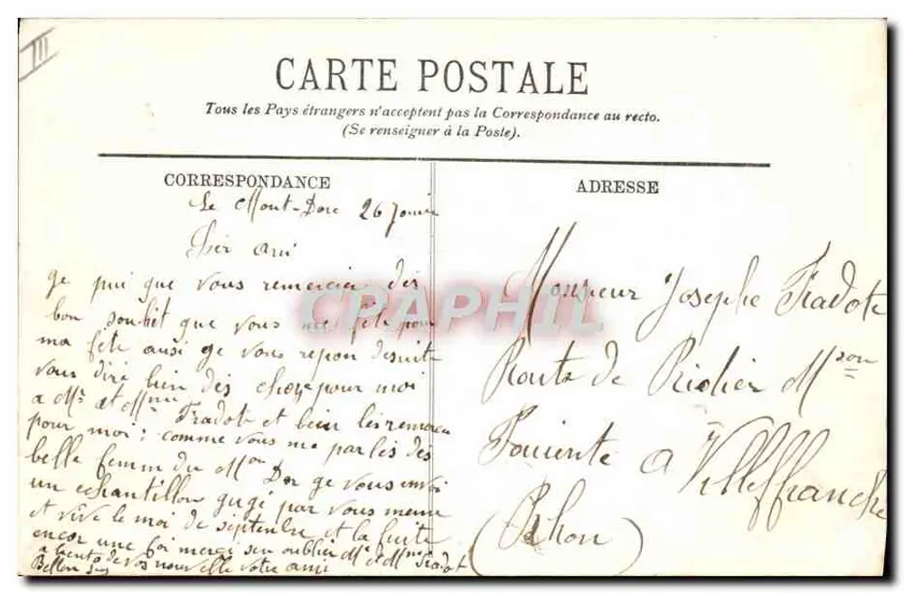Tipos de Auvergne — A Bourrée — LL. - Verso
