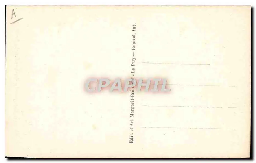 Le Puy — Tipo de Camponês Retornando do Mercado (O cesto) — M. H. — n° 308 - Verso