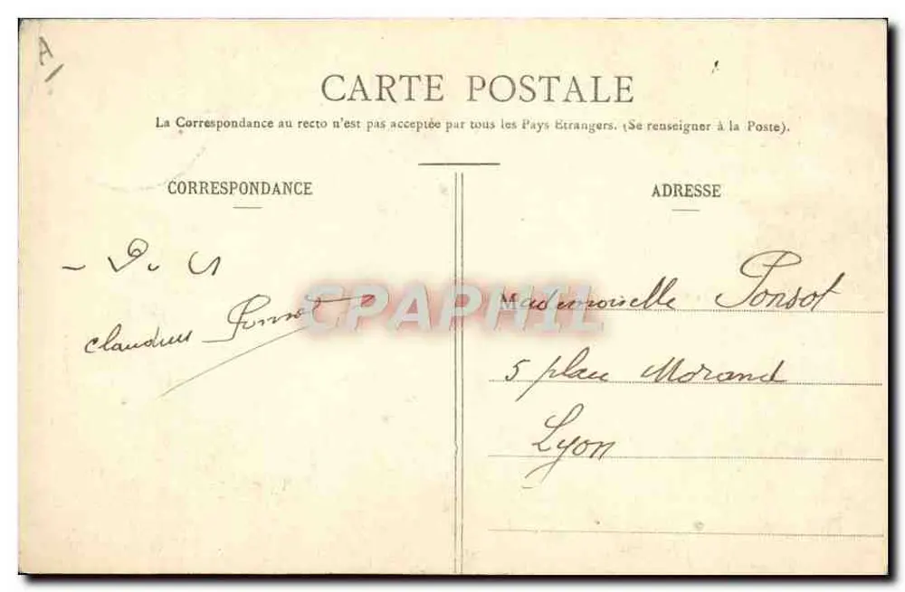 Camponesa da Montanha — U. Pastré, foto, Le Mayet-de-Montagne - Verso