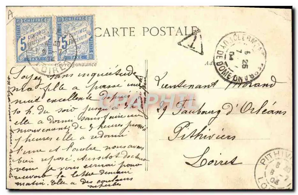 Pittoresque Auvergne — Auvergne-Dörferfrau — Sammlung V. D. C. Ralli, n°121 - Rückseite