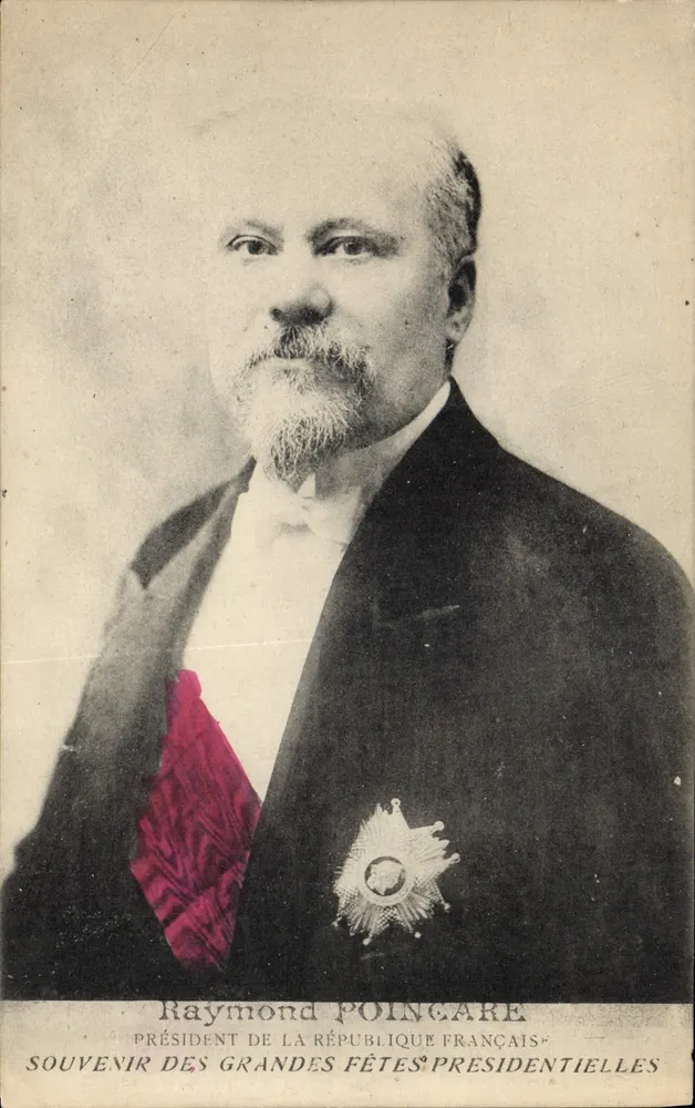 Raymond Poincaré — Präsident der Französischen Republik — Erinnerung an die großen Präsidentenfeiern - Vorderseite