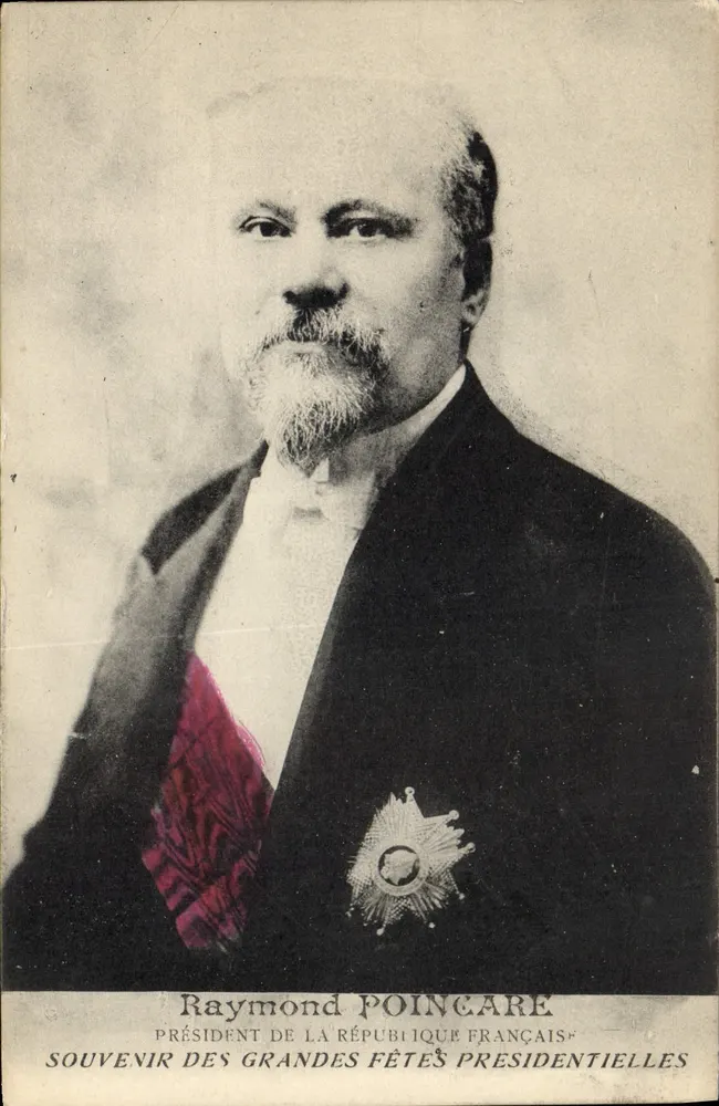 Raymond Poincaré — Präsident der Französischen Republik — Erinnerung an große Präsidentenfeiern - Vorderseite