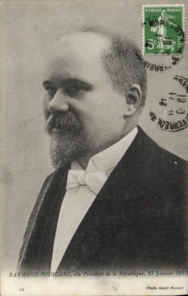 Raymond Poincaré — Gewählt zum Präsidenten der Republik, 17. Januar 1913 — Foto Henri Manuel - Vorderseite