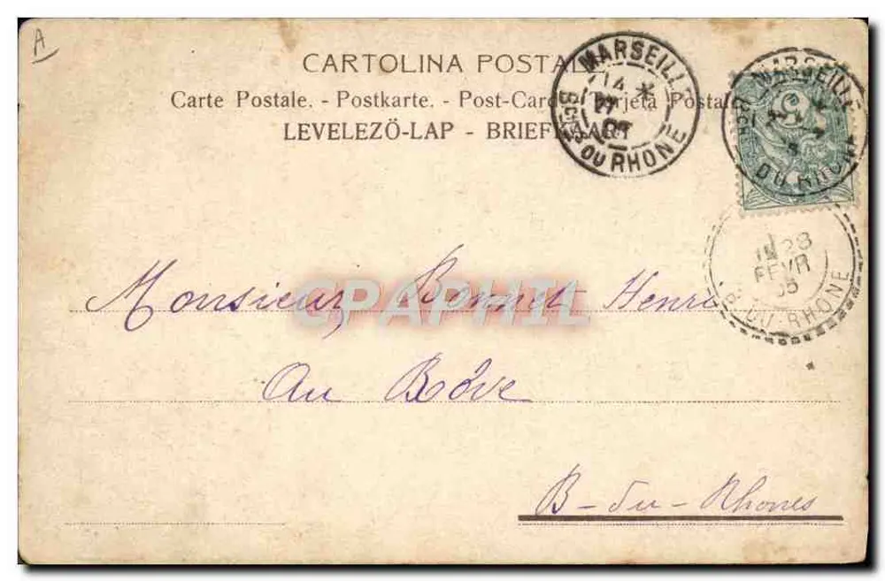 Deux personnages sous les couleurs italiennes — éditeur H. Houtra, Paris, n° 97 - Rückseite