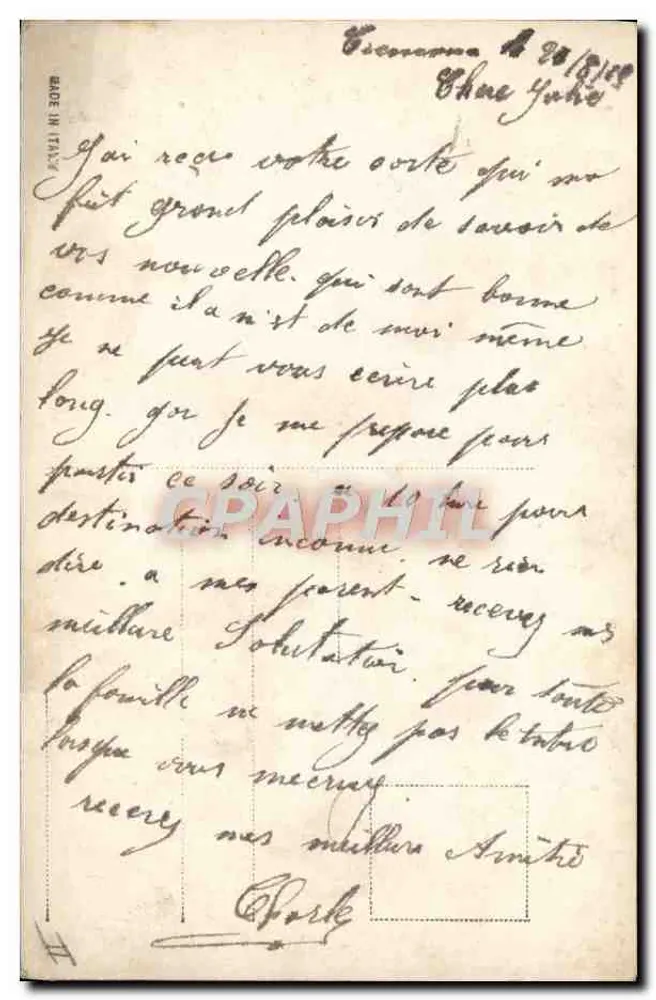 Grandeza da Pátria — propaganda italiana — editor desconhecido - Verso