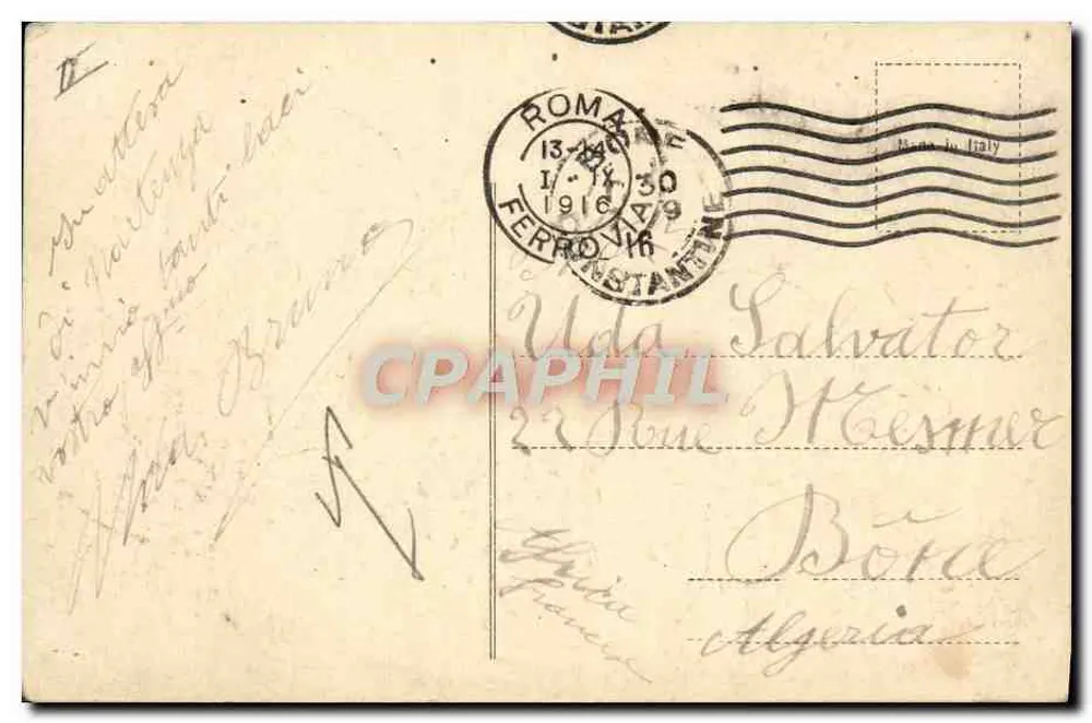 Italienische Königliche Familie — S.P.A.-Serie n°7816 - Rückseite