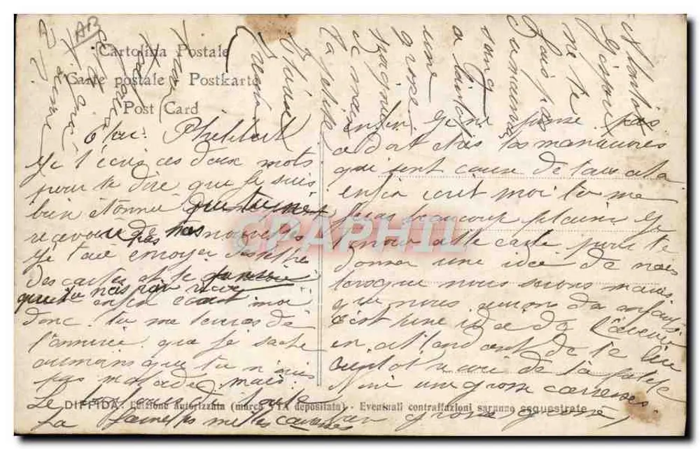 Königliche Familie in Racconigi — Verleger Al. Guglielmi & Boccafuso - Rückseite