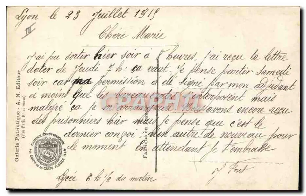 S.M. O Rei da Itália — retrato oficial — A.N. Paris, n° 526 - Verso