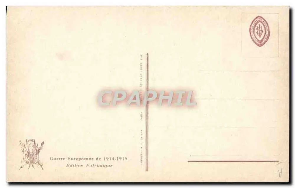 S.M. Victor Emmanuel III — Rei da Itália — Edição patriótica 1915 - Verso