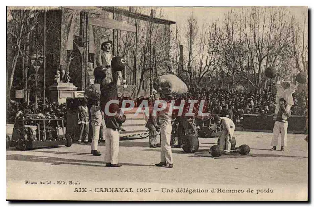 Aix-en-Provence - Karneval 1927 — Eine Delegation von Dicken Männern - Vorderseite