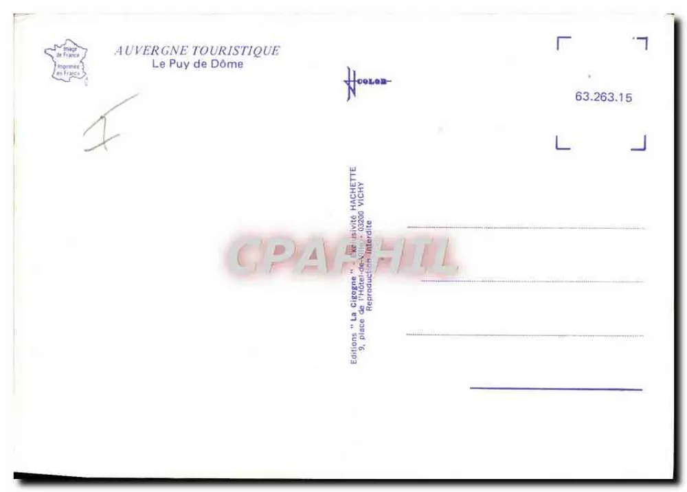 ले पूय डे डोम — डेल्टा प्लेन — 'ला सिगेर' एडिशन्स हैचेट - पीछे