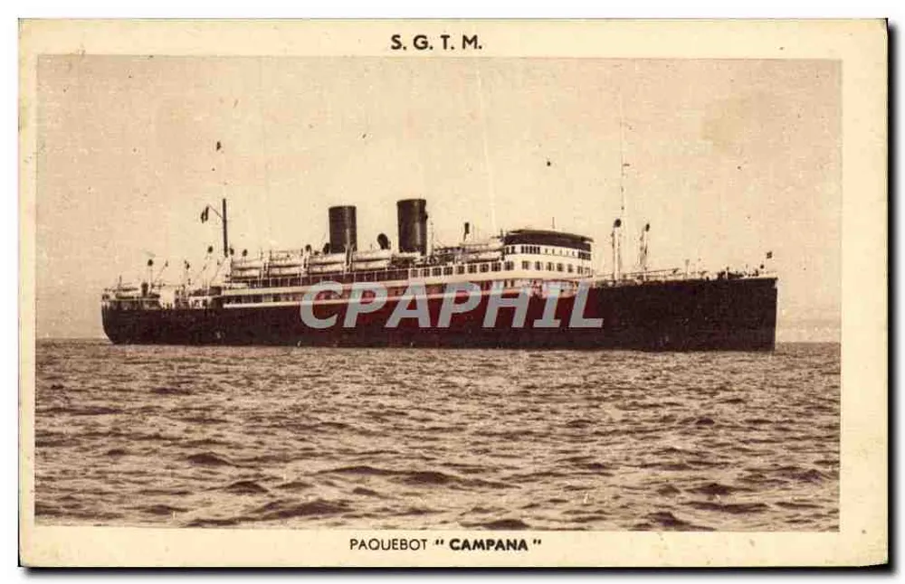 Navio de passageiros "Campana" — S.G.T.M. — Editor: S.G.T.M. - Frente